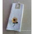 100% Cotton Flower Pattern Embroidery Tea Towel